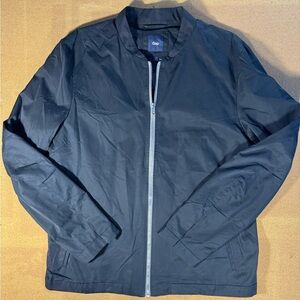 GAP Men's Black Full Zip Lightweight Bomber Y2K Tech Style Jacket Size XL